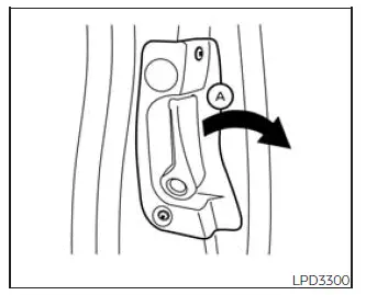 Nissan Frontier King Cab rear door handle operation step 2